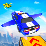 警车特技飞行闯关手游app