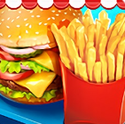 街头食品摊烹饪