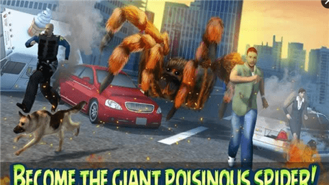 巨型蜘蛛城市攻击模拟3D手游app截图