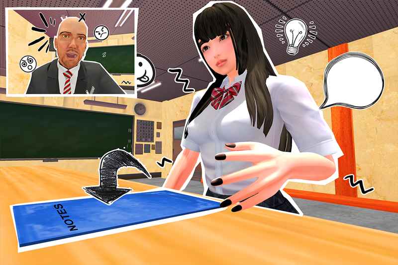 高中虚拟女孩模拟器手游app截图