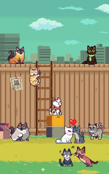 像素猫咪跳跃手游app截图