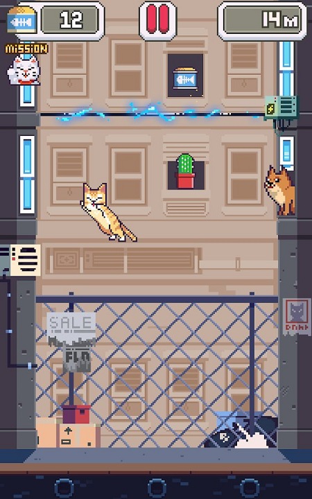 像素猫咪跳跃手游app截图