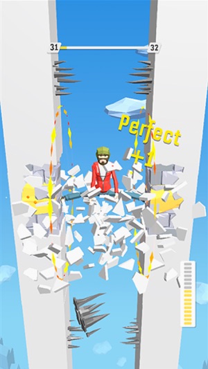 踢碎墙壁跳到底手游app截图