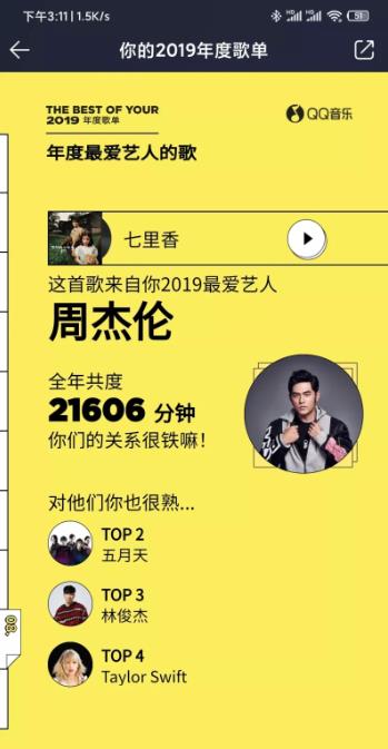 qq音乐你的2019年度歌单入口手机软件app截图