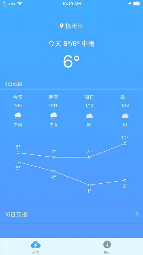 极速天气手机软件app截图