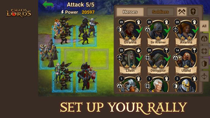 Chaos Lords：Tactical RPG手游app截图