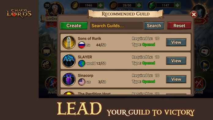 Chaos Lords：Tactical RPG手游app截图