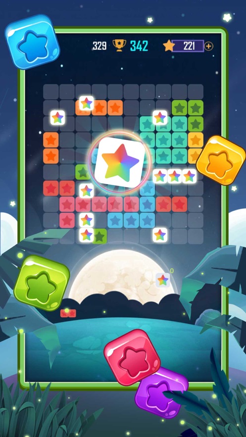 爆破的彩色星星手游app截图
