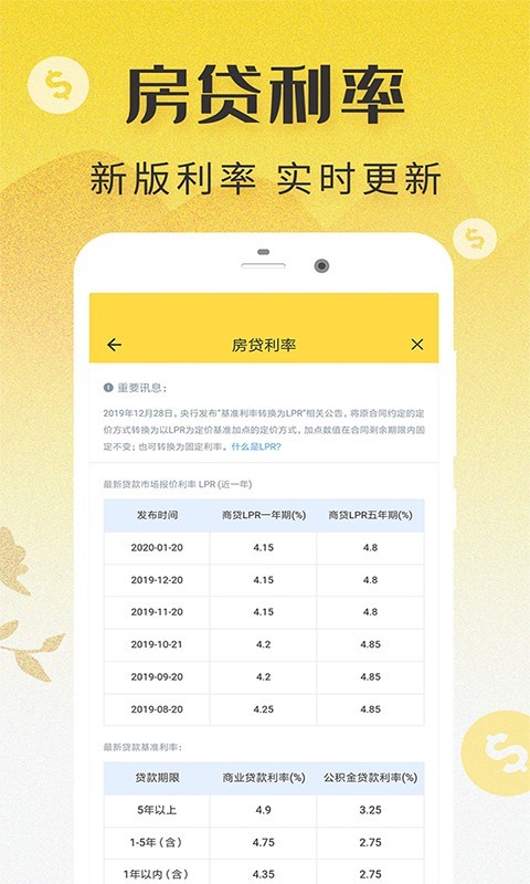 LPR房贷计算器手机软件app截图