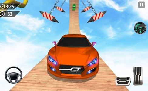 超级赛道汽车跳跃3D手游app截图