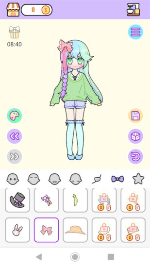 粉彩女孩换装手游app截图