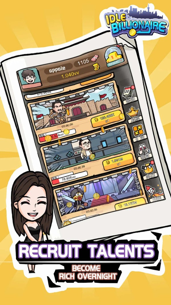 闲置亿万富翁手游app截图