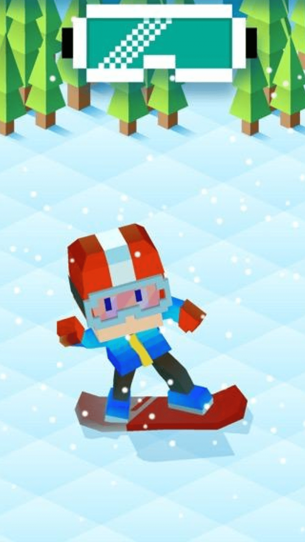 像素方块滑雪 手机版手游app截图