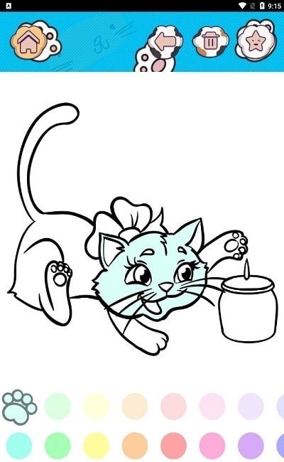 猫咪涂色手游app截图