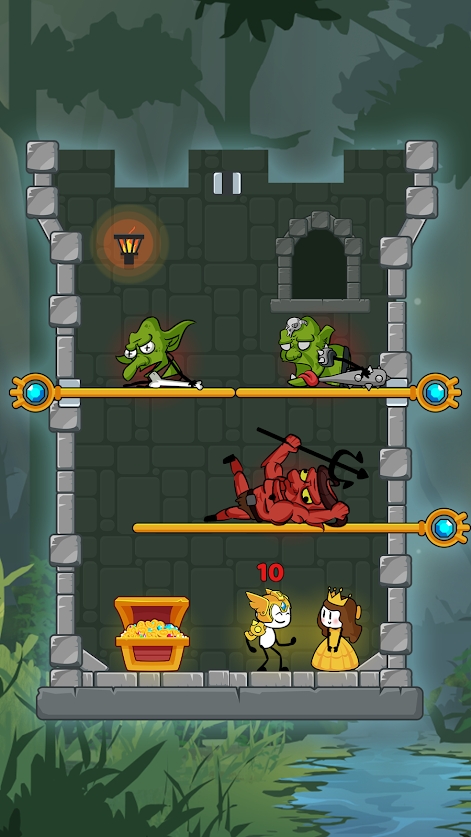 火柴人传奇骑士拉别针手游app截图