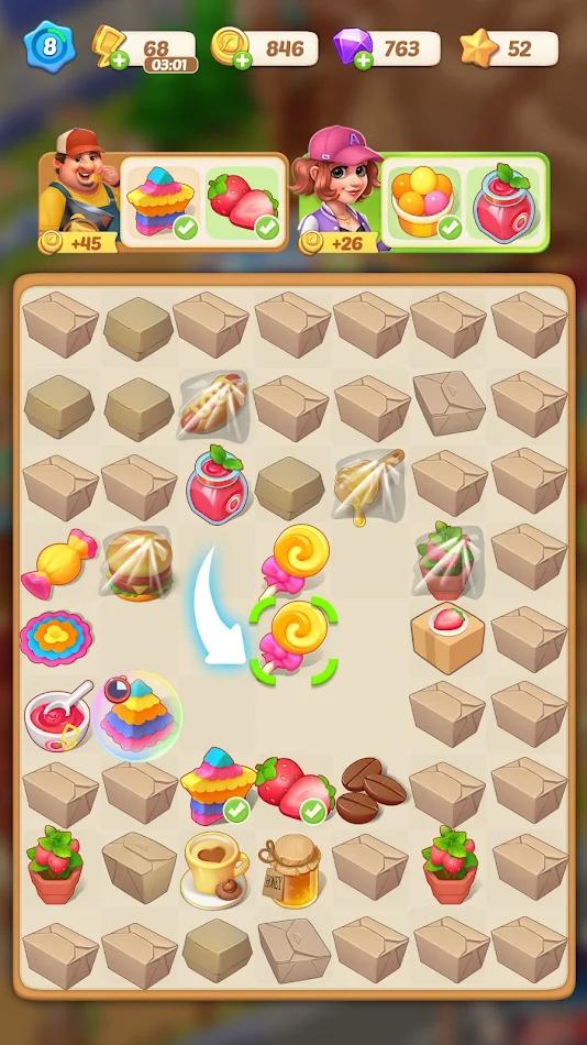 Happy Merge Cafe手游app截图