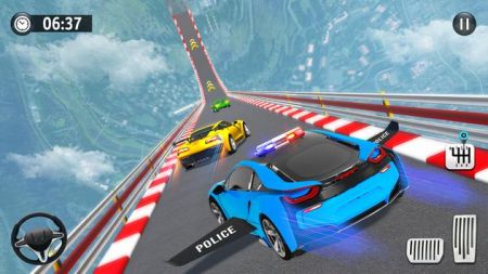 警车特技飞行闯关手游app截图
