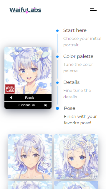 waifulabs 动漫头像生成器手机软件app截图