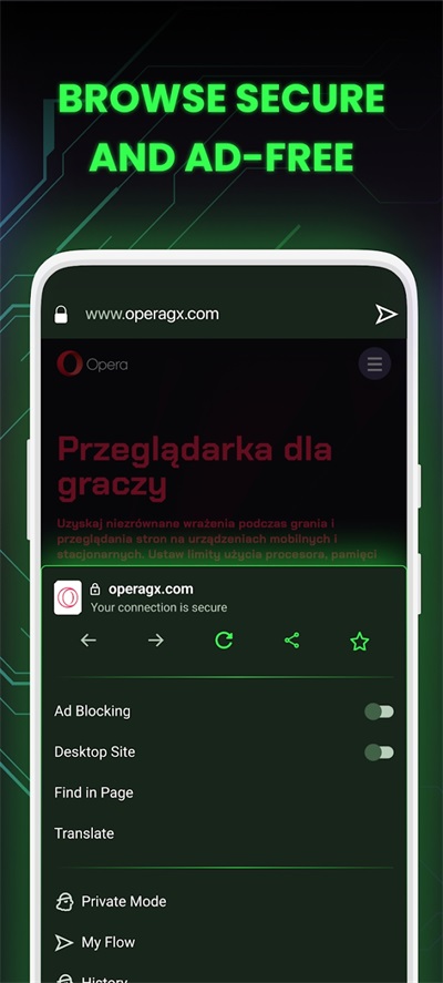 Opera gx浏览器手机软件app截图