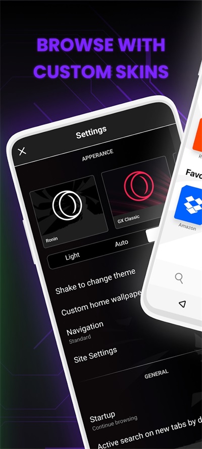 Opera gx浏览器手机软件app截图