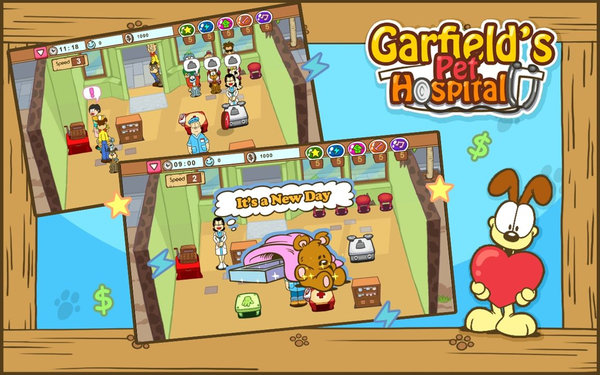 加菲猫宠物医院 中文版手游app截图