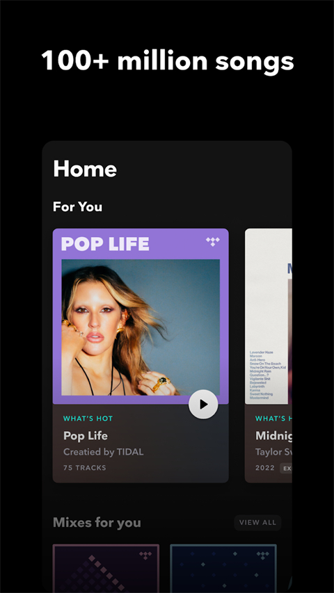 TIDAL音乐 app中文版手机软件app截图
