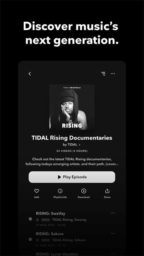 TIDAL音乐 app中文版手机软件app截图
