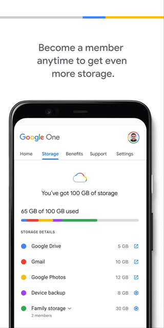 Google One 网页版手机软件app截图