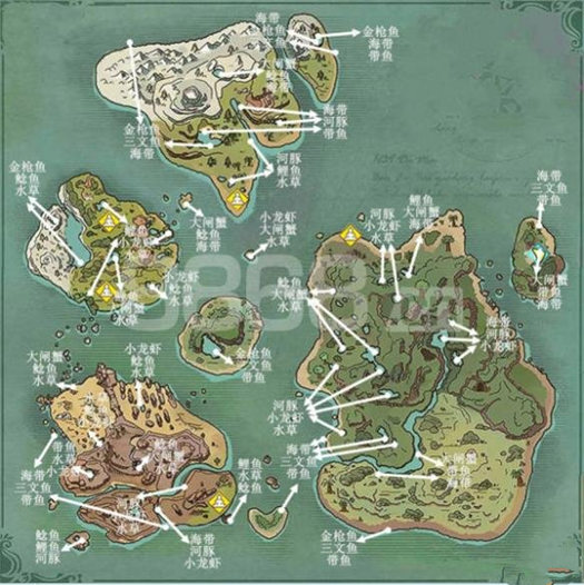 《创造与魔法》水产与捡蚯蚓宝地汇总
