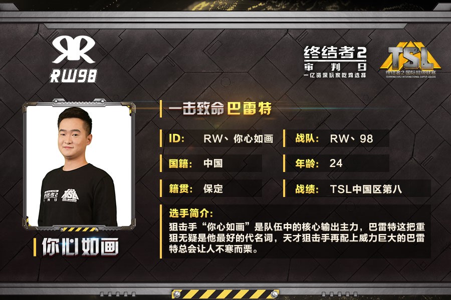 《终结者2》TSL总决赛：RW丶98战队专访