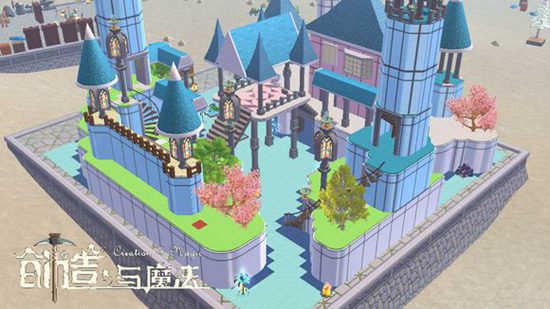 《创造与魔法》海边城堡建筑制作教学 海边城堡建筑平面设计图纸