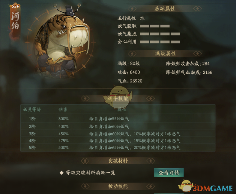 《神都夜行录》妖灵河伯图鉴