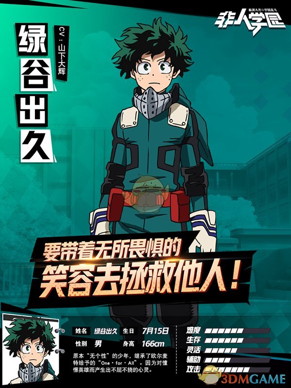 《非人学园》联动角色绿谷出久上手指南