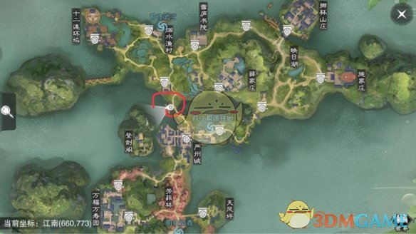 《楚留香手游》12月27日坐观万象打坐修炼地点坐标