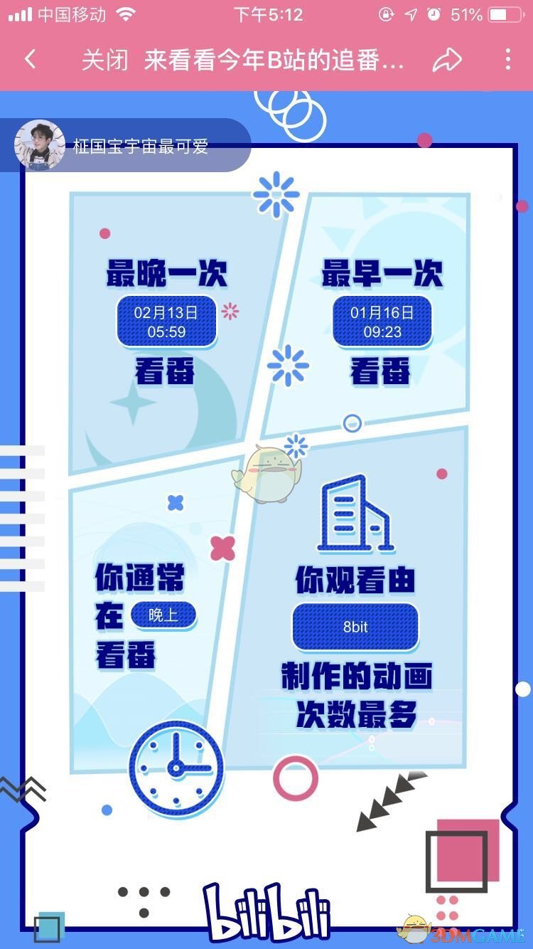 B站哔哩哔哩2018年度追番报告查看方法介绍
