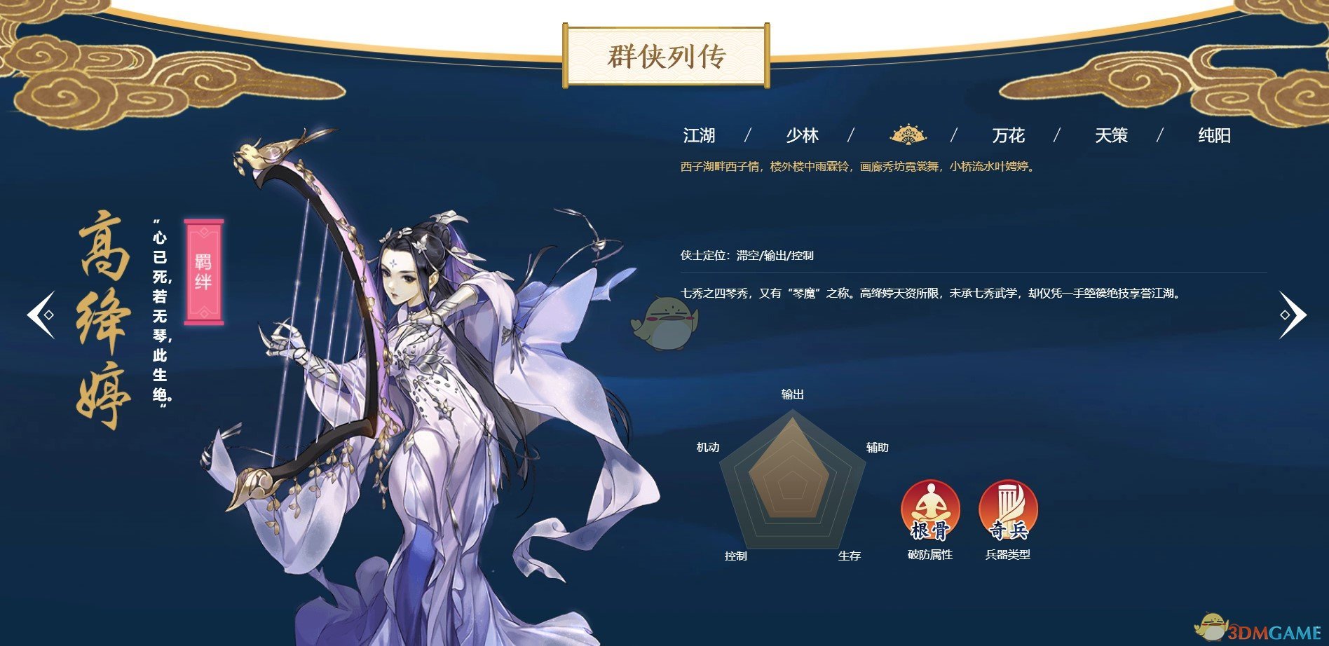 《剑网3：指尖江湖》各门派角色简评
