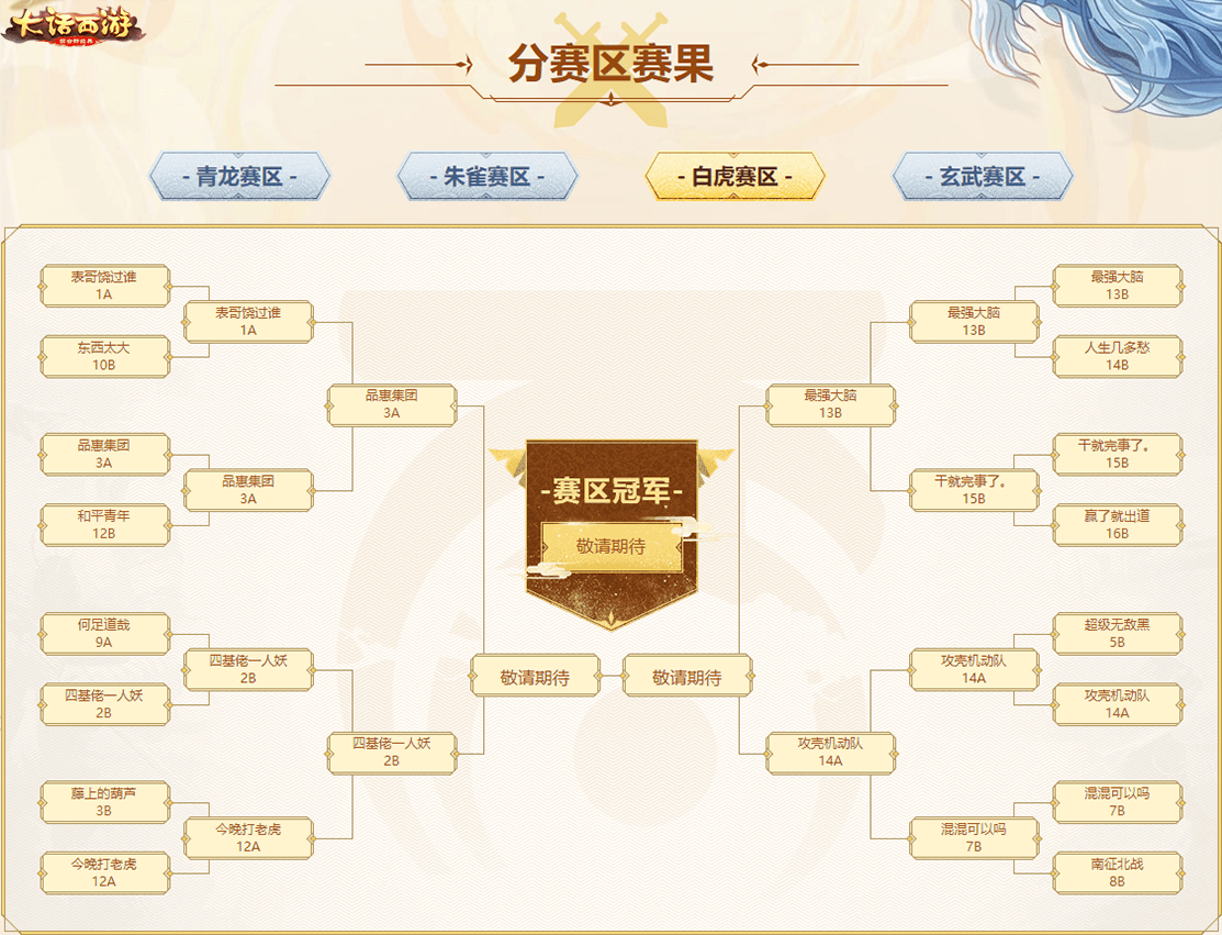 热血战歌！大话手游无差别PK赛分区四强队伍诞生！