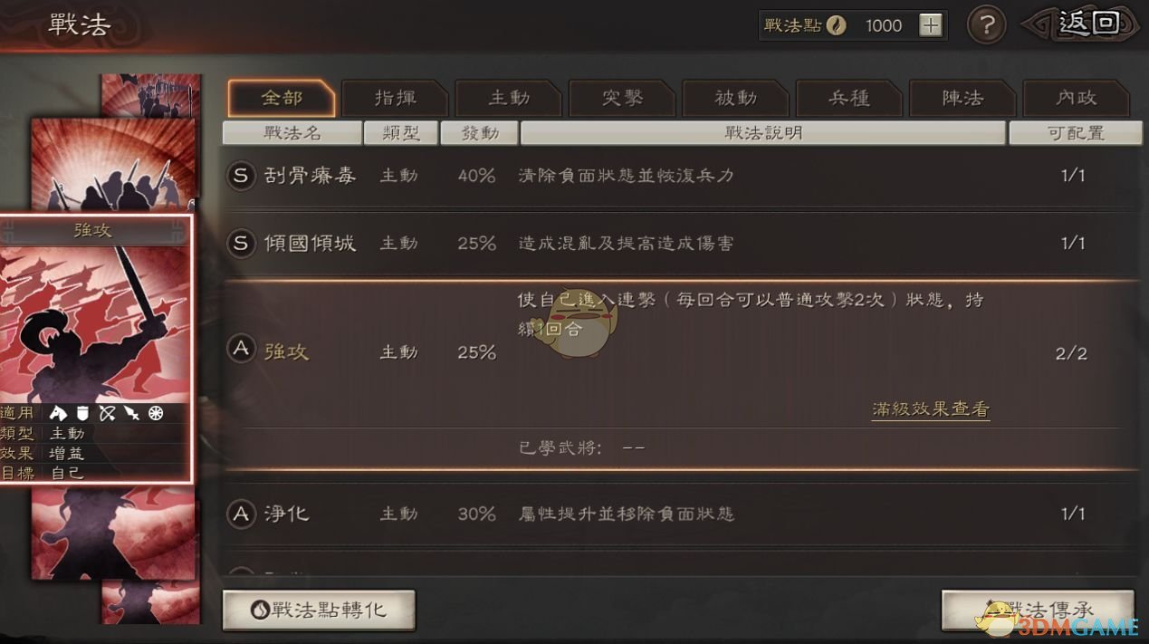 《三国志战略版》不同类型战法用途一览