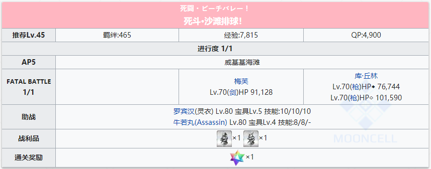 《FGO》泳装三期活动复刻轻量版主线关卡大全