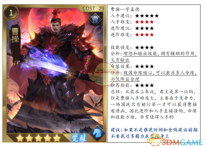 《狼烟四起》曹操势力进阶武将推荐