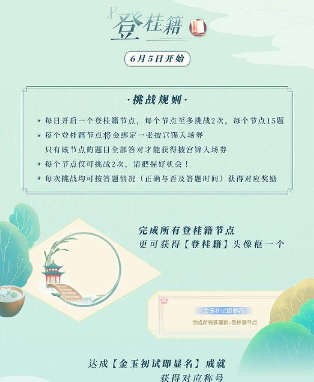《遇见逆水寒》科举系统逐墨韵答案汇总