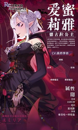 《从零开始的异世界生活-INFINITY》爱蜜莉雅德古拉公主立绘