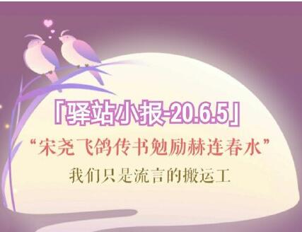 《遇见逆水寒》6月5日驿站小报答案