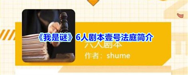 《我是谜》6人剧本壹号法庭简介
