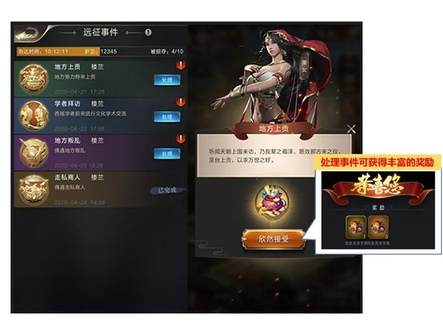 《乱世王者》西域远征奖励和事件说明