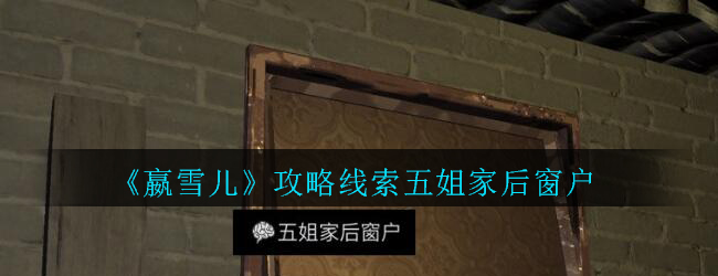 《孙美琪疑案-嬴雪儿》五级线索——五姐家后窗户
