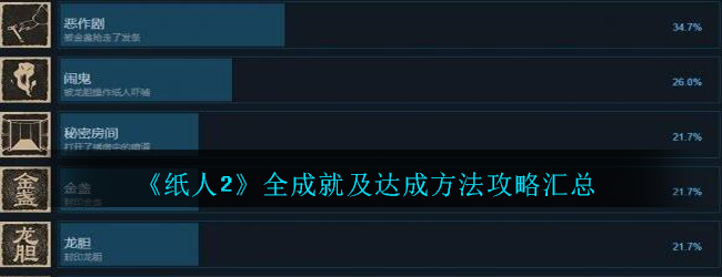 《纸人2》全成就及达成方法攻略汇总