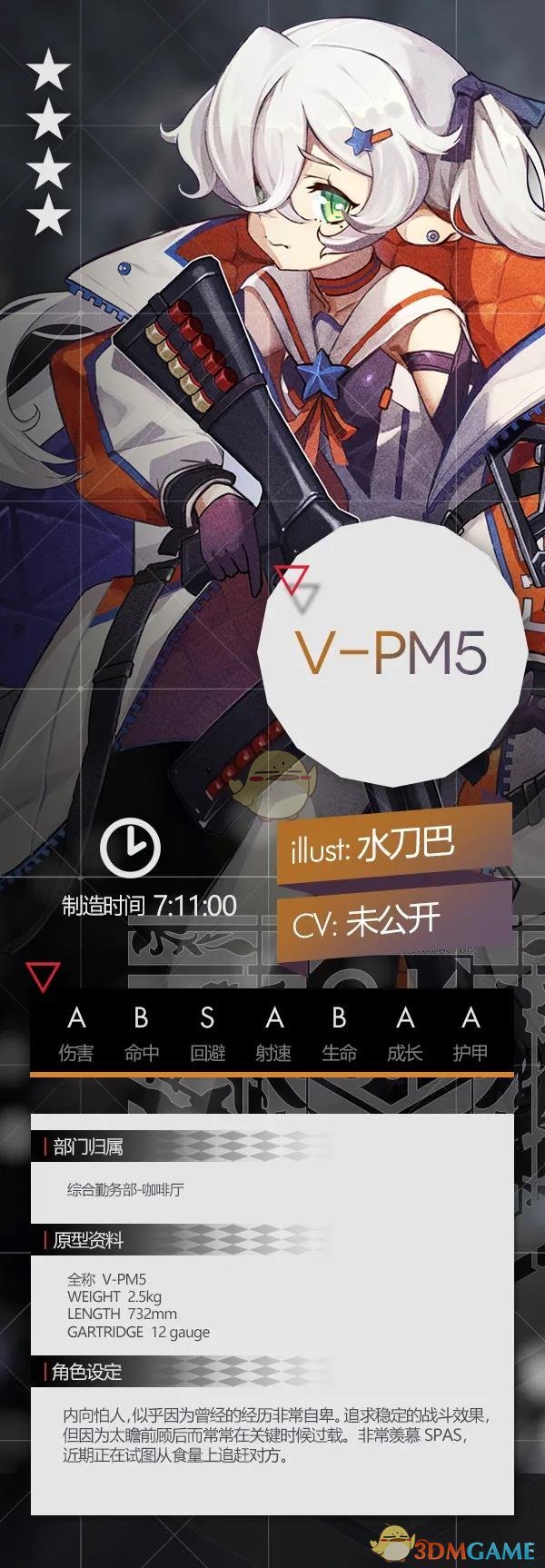 《少女前线》V-PM5人形介绍