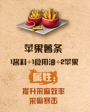 《明日之后》苹果薯条配方介绍