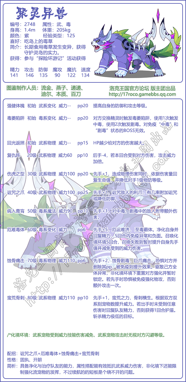 《洛克王国》聚灵异兽图鉴